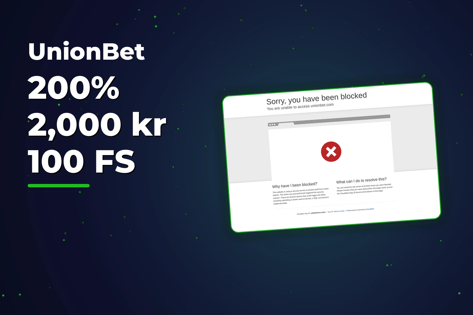 Få Unionbet Bonuskode Norge 2026 med 200% og 100 Gratisspinn